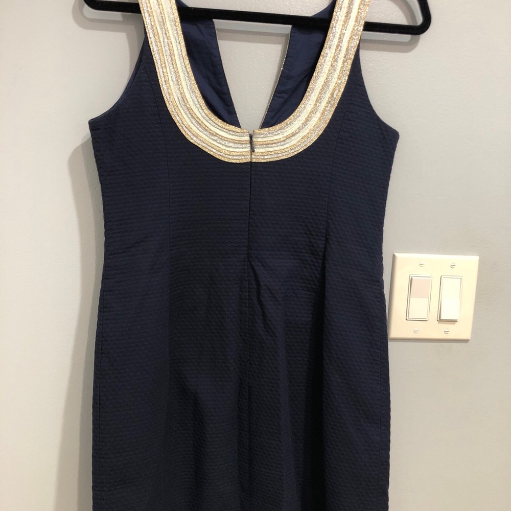 Lilly Pulitzer Valli Shift Dress Women's Size 6 Mini Navy Preppy Resort Retro - Picture 5 of 7